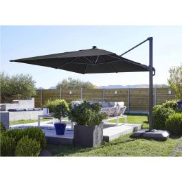 Ombrellone Parasole Da 3m In Alluminio - Inclinabile, Protezione UV 40+, Antracite, Per Giardino, Terrazza, Balcone
