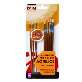 Set di 12 Pennelli in Nylon Pennelli Artista Set Pittura Nylon Capelli Artista Pennello Acrilico Pennello Pittura d'Arte per Acquerello Acrilico Olio Pitturas (Marrone
