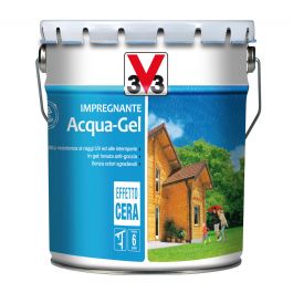 V33 Protettivo Legno Acqua-Gel | Colore Noce Medio, 3 Litri, Per Interni Ed Esterni
