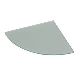 Mensola 50 cm antiruggine in cromall e vetro satinato - Linea Facile