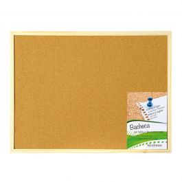 ALLboards Lavagna in Sughero con Cornice in Legno 200x100cm, Bacheca Sughero per Puntine Spille Memoboard