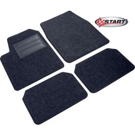 Carmat Tappetini Auto Su Misura In Tessuto – Set 4 Pezzi Per Ford Focus II (2004-2011) Con Logo, Colore Nero - 2