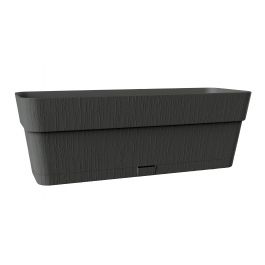 Vaso Balconetta Con Riserva D'Acqua - Bianco 50x18x17 Cm - Plastica Robusta 100% Made In Italy